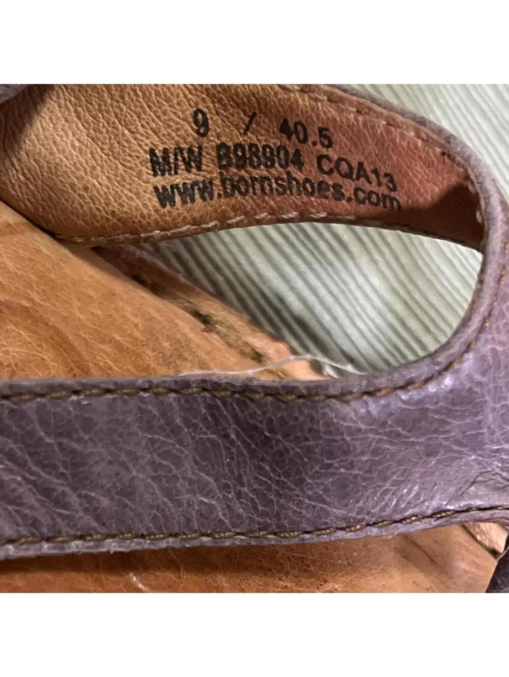 Born Womens Bohemian Gray Brown Genuine Leather Braided Strap Sandals Size 9